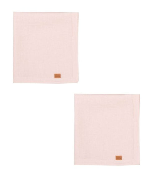 Cotton linen napkin, pink, set of 2 - Shopping Blue